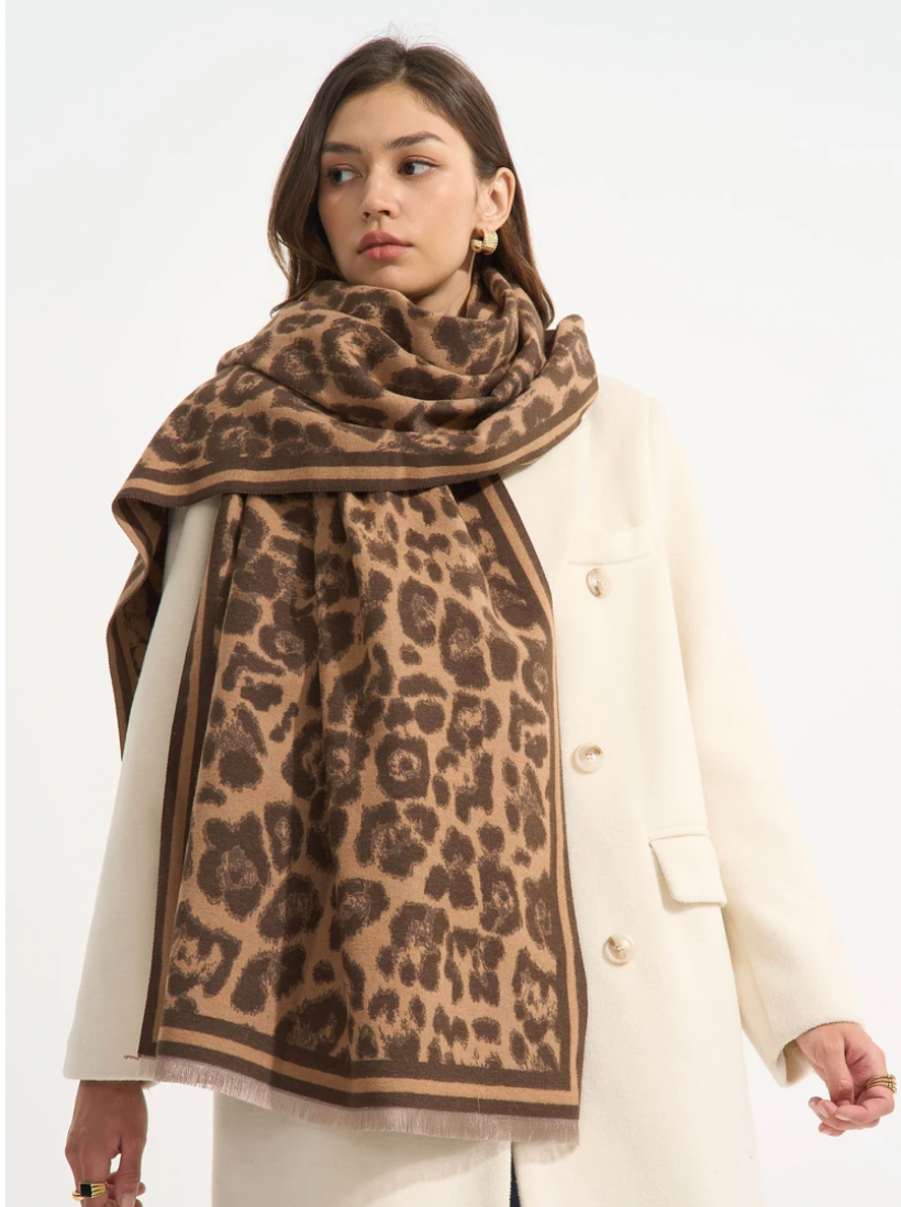 Echarpe léopard (couleur au choix)