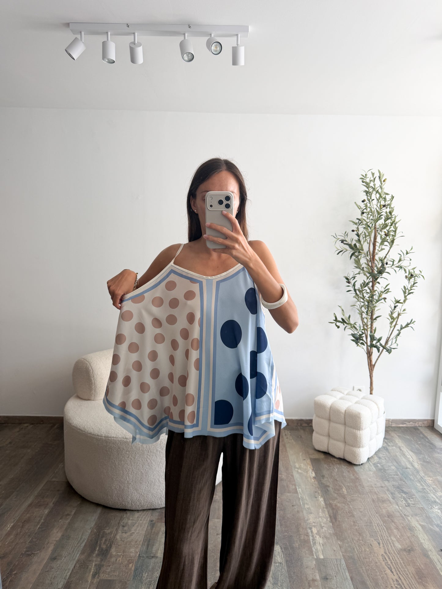 Débardeur foulard bleu