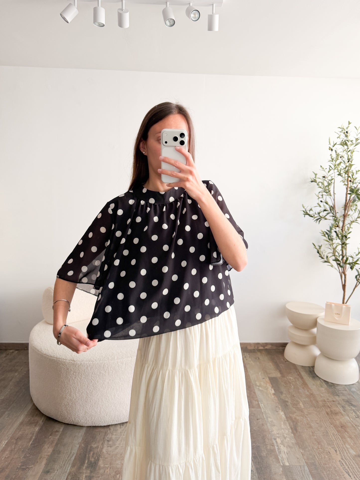 Blouse à pois