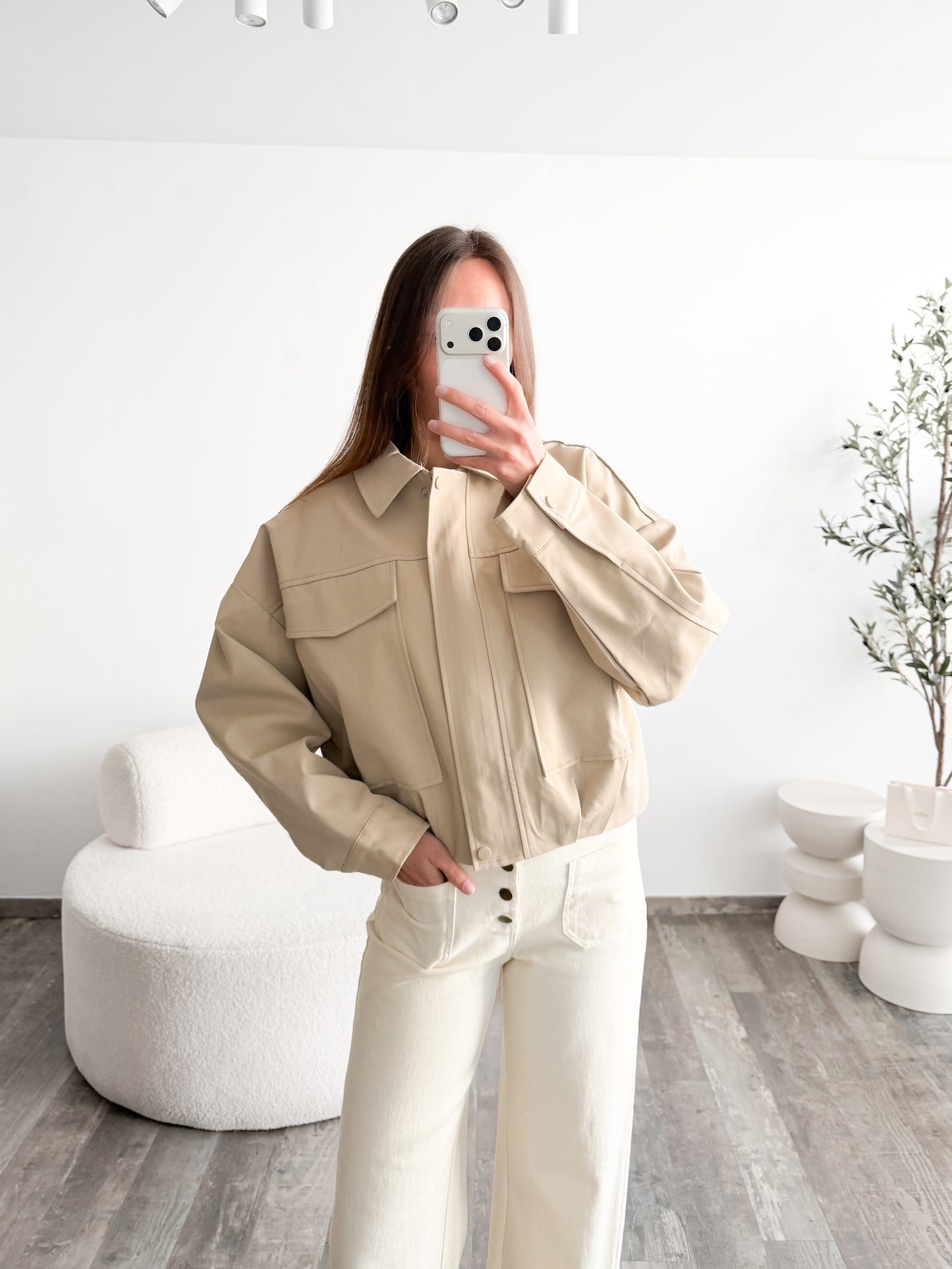 Veste structurée beige