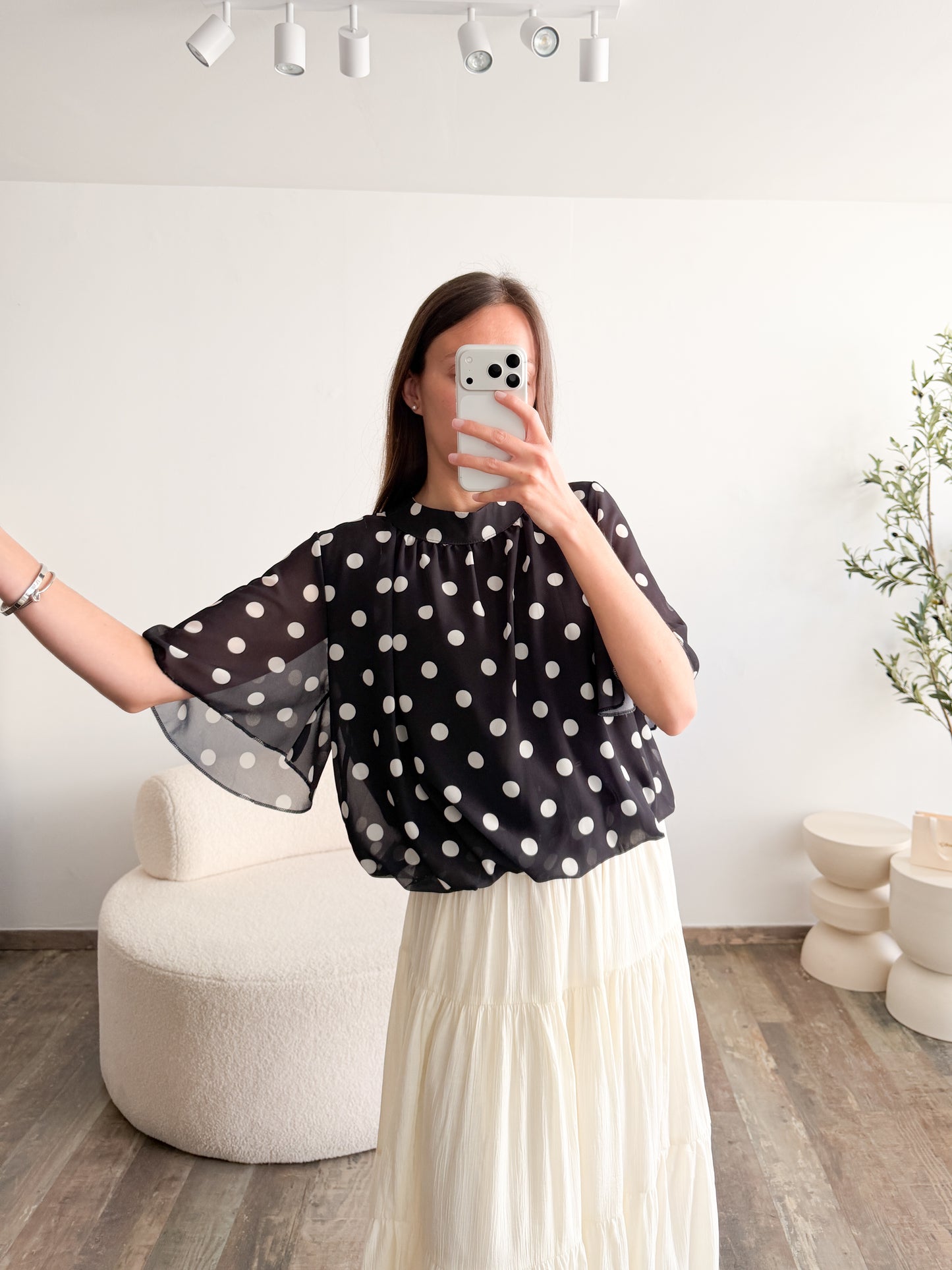 Blouse à pois