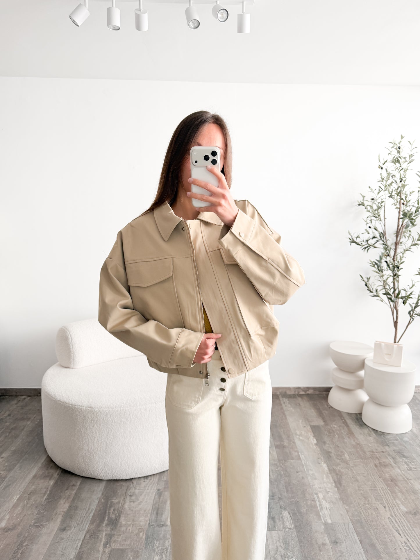 Veste structurée beige