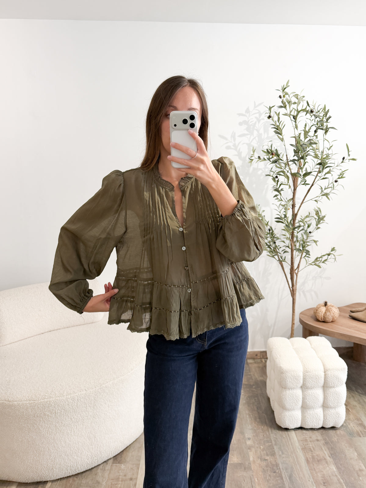 Blouse Émily kaki