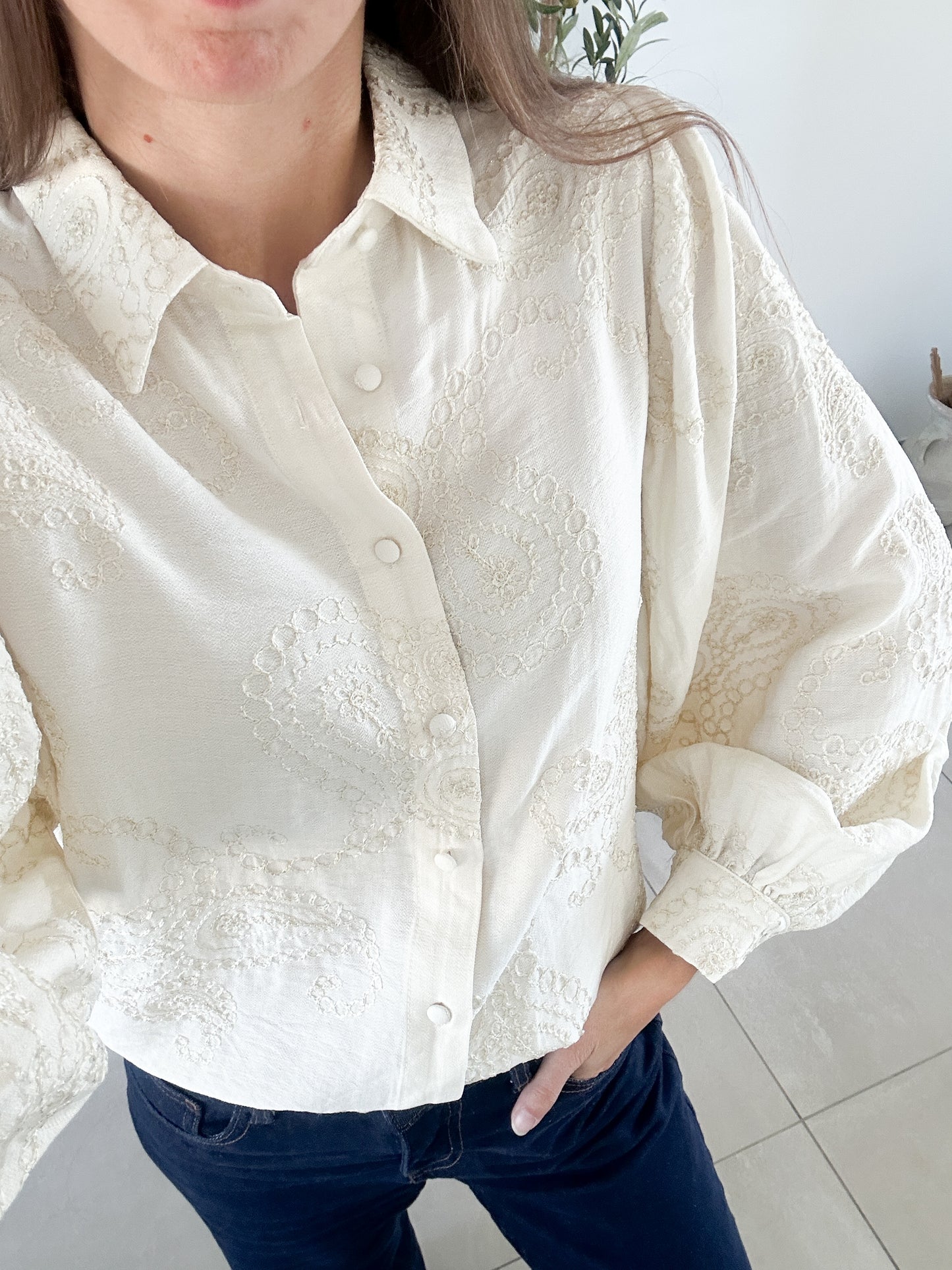 Blouse Bandana beige
