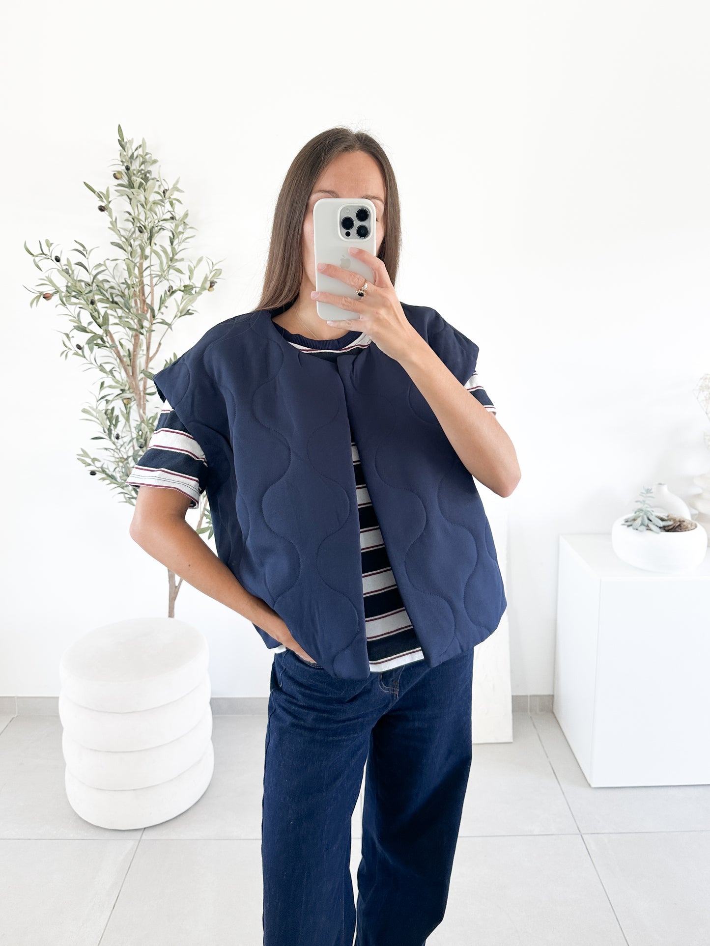 Gilet matelassé bleu marine