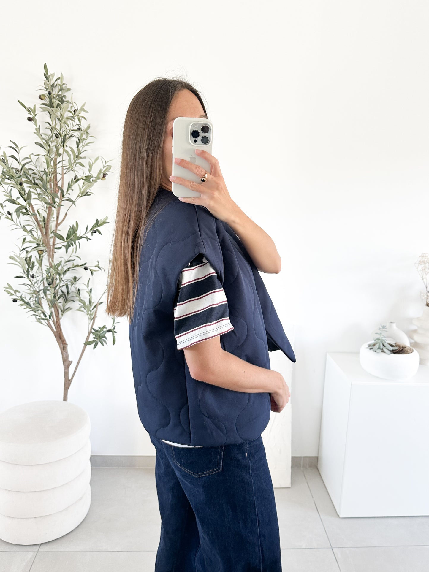 Gilet matelassé bleu marine