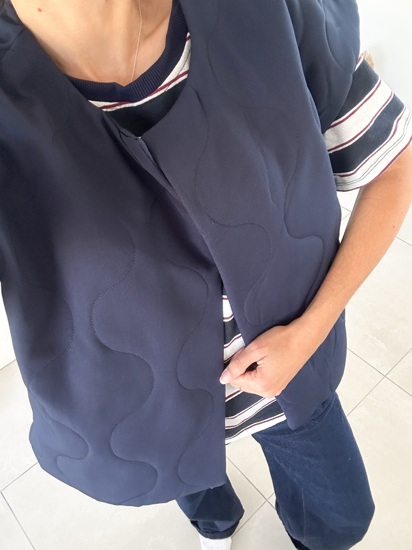 Gilet matelassé bleu marine