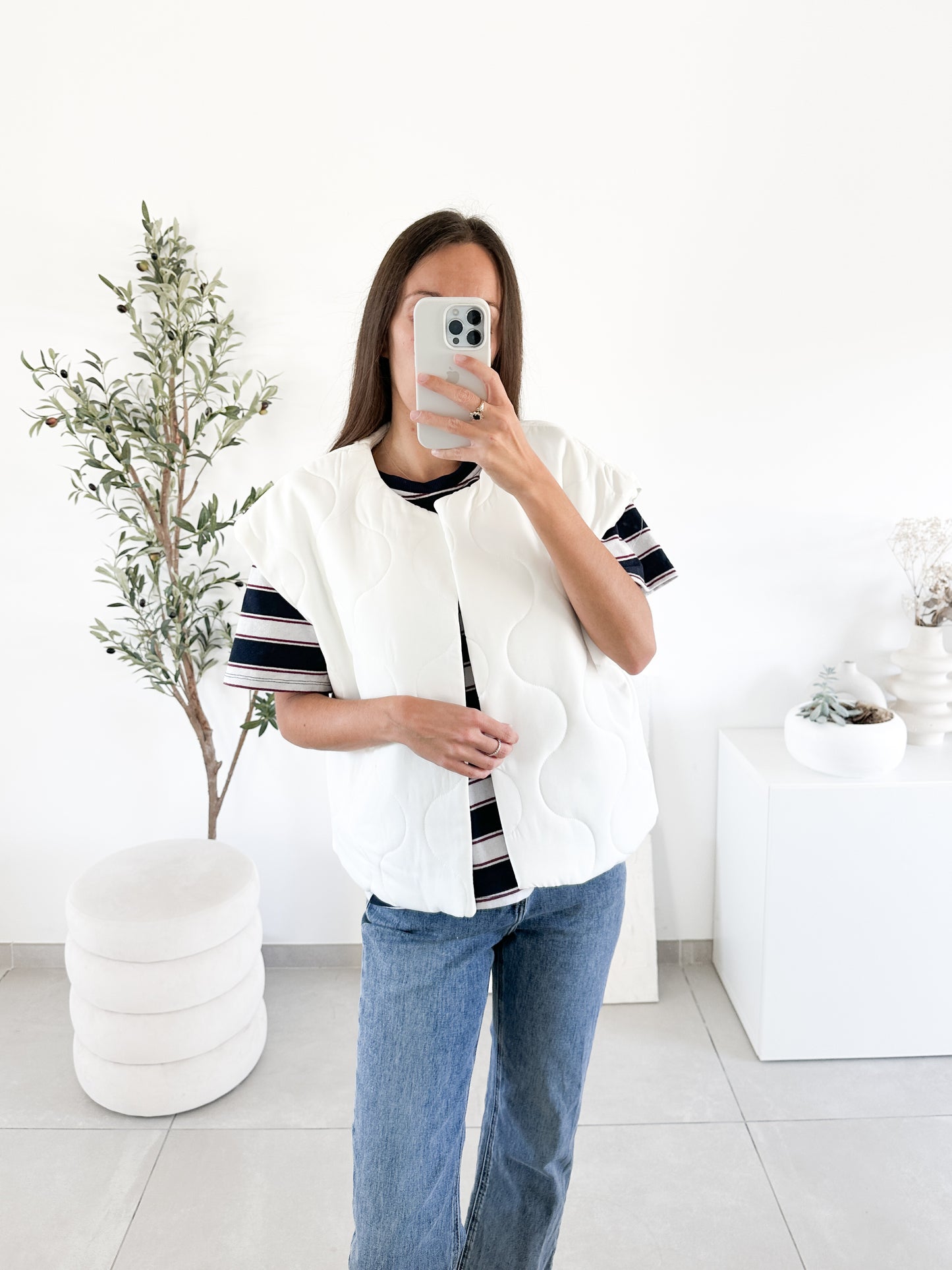 Gilet matelassé blanc