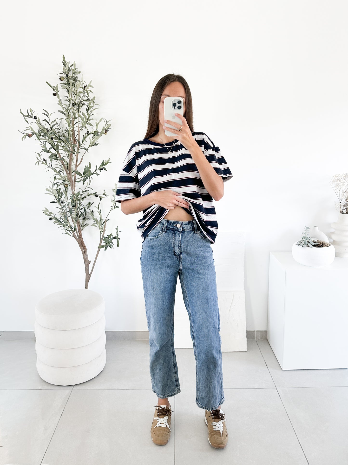 Jean droit Solange bleu délavé (Oraije)