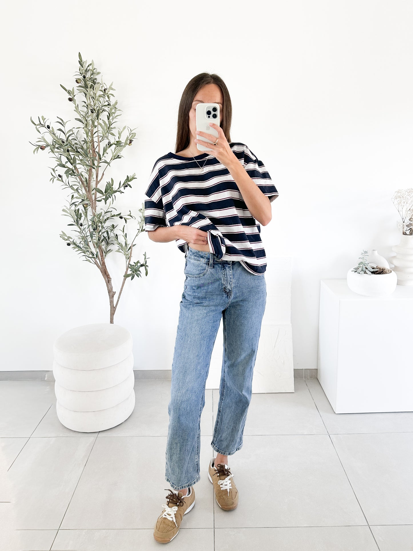 Jean droit Solange bleu délavé (Oraije)