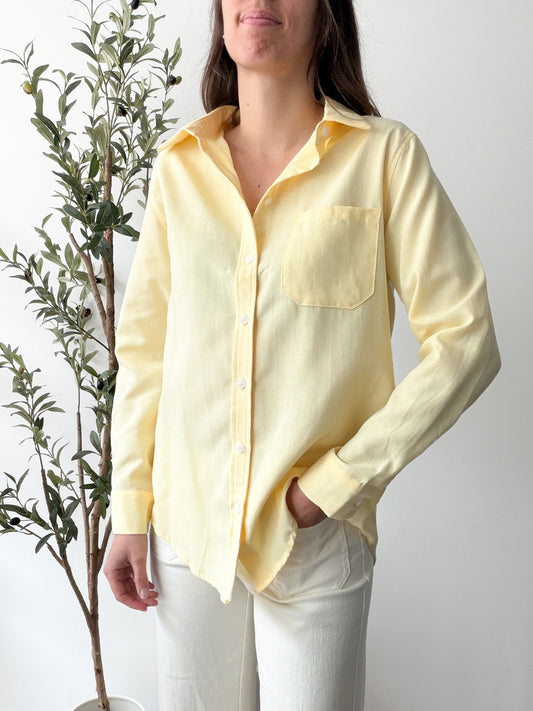 Chemise coton jaune