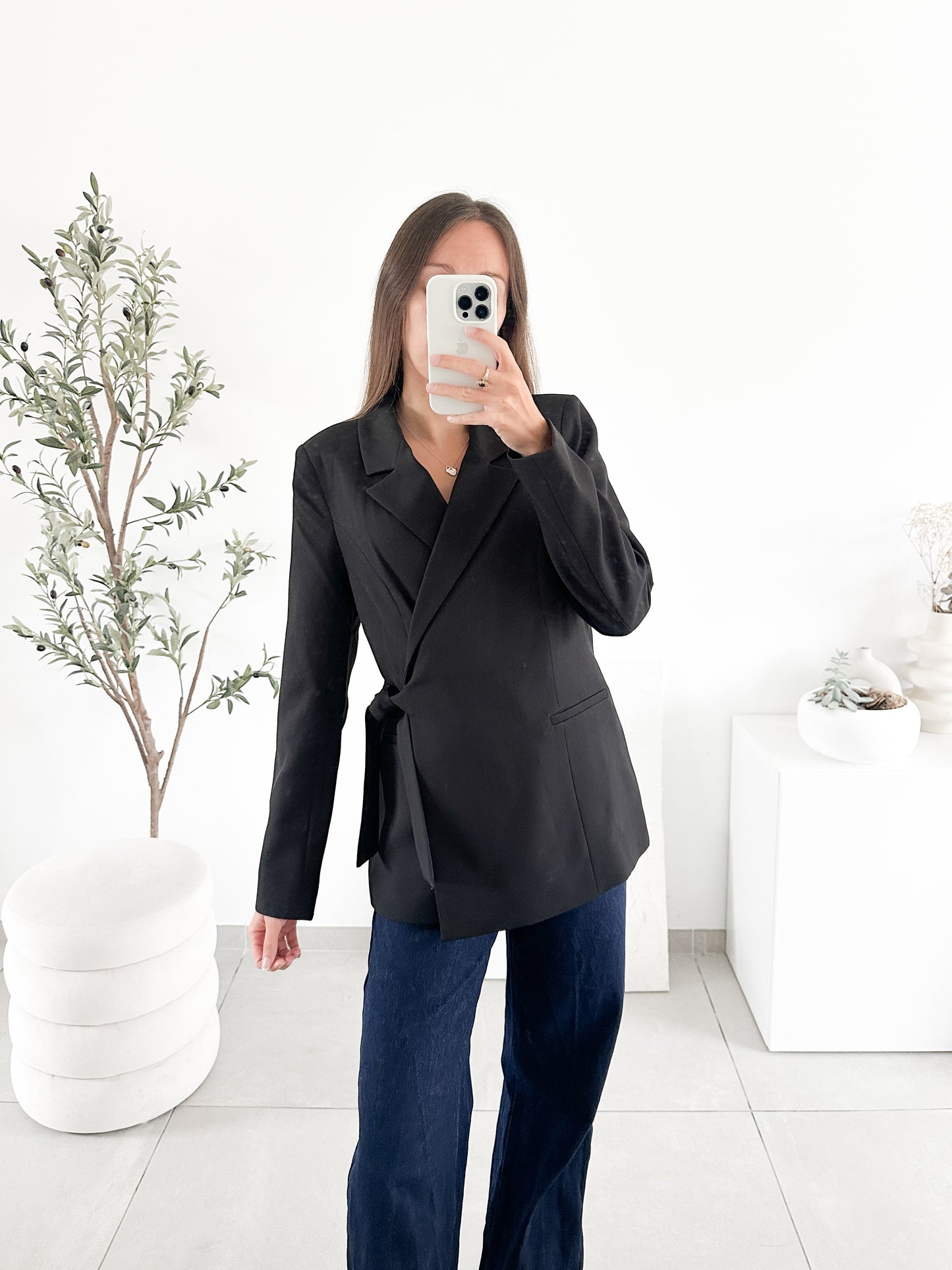 Blazer noué noir Naf Naf