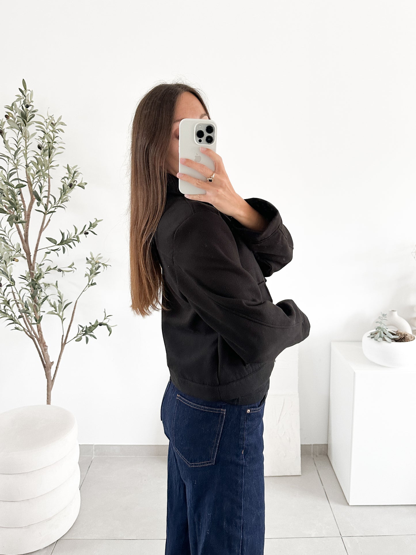 Veste courte noire Naf Naf