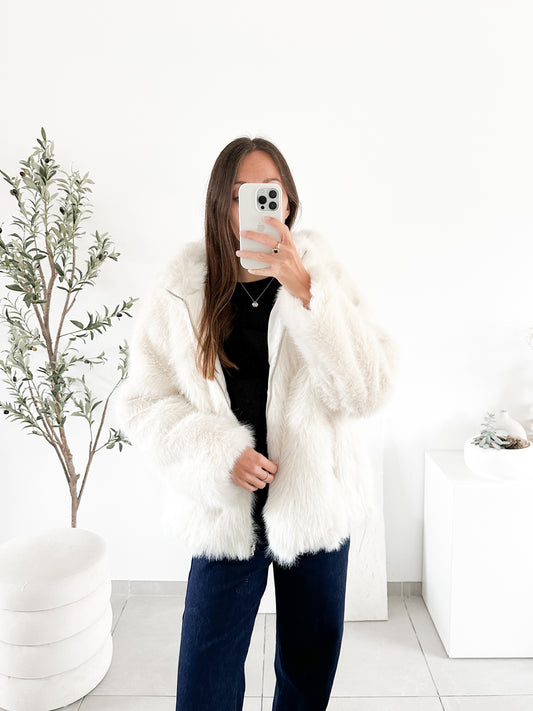 Manteau fausse fourrure Naf Naf