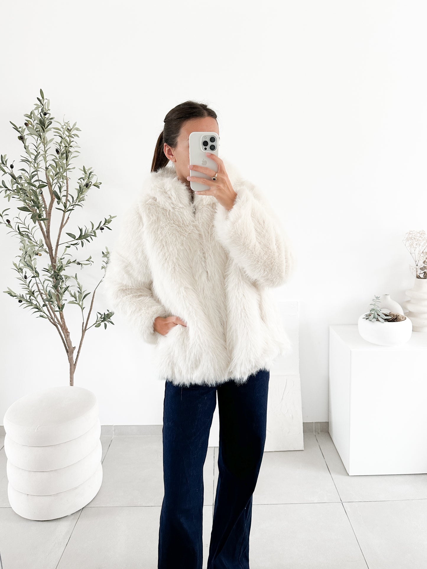 Manteau fausse fourrure Naf Naf