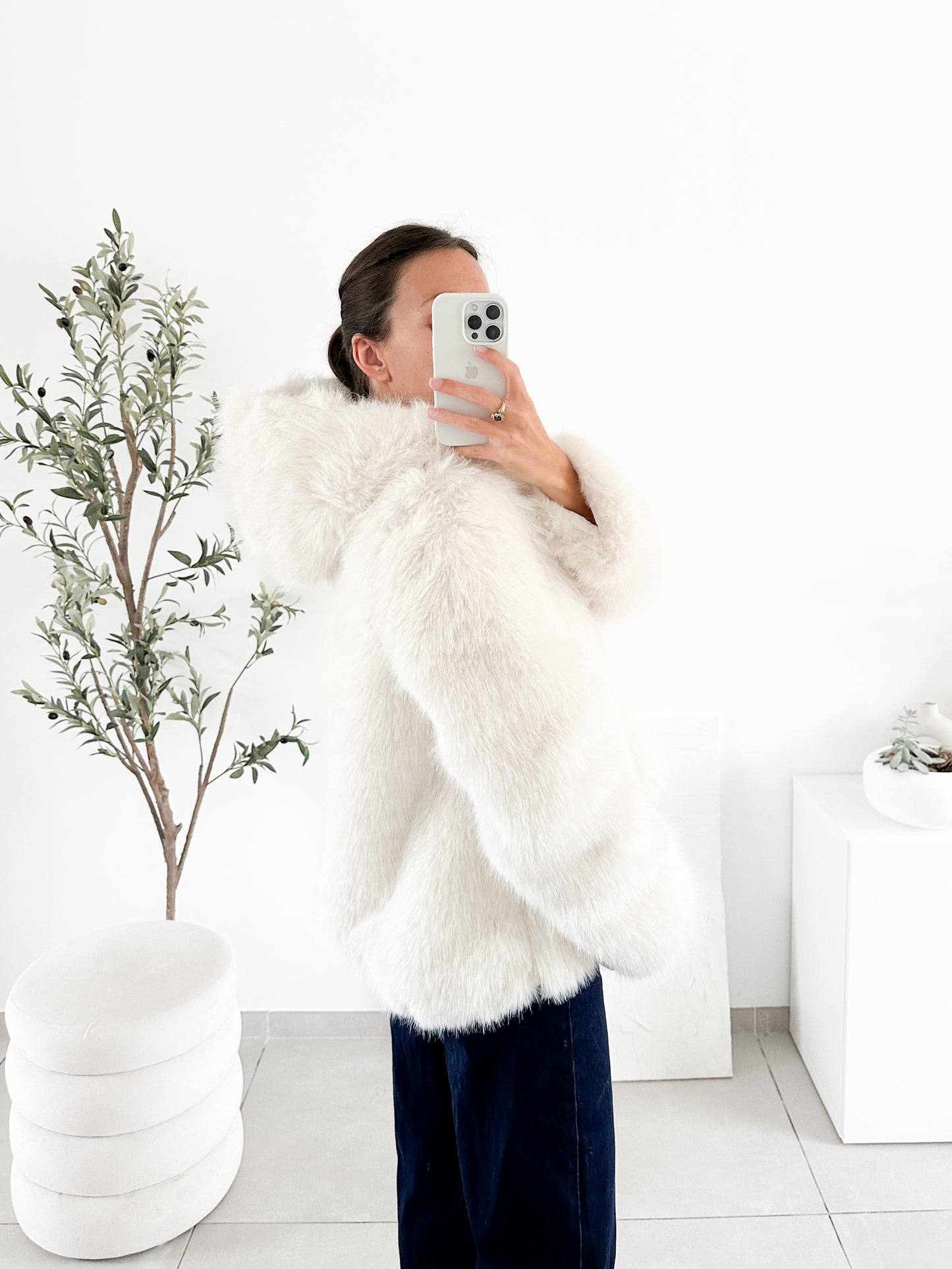 Manteau fausse fourrure Naf Naf