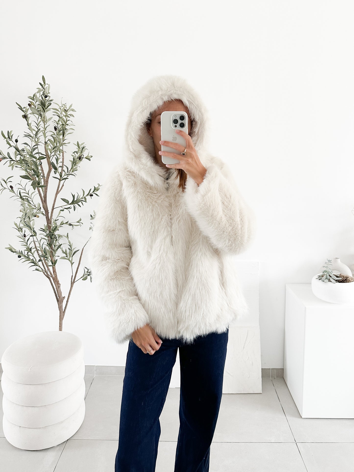 Manteau fausse fourrure Naf Naf