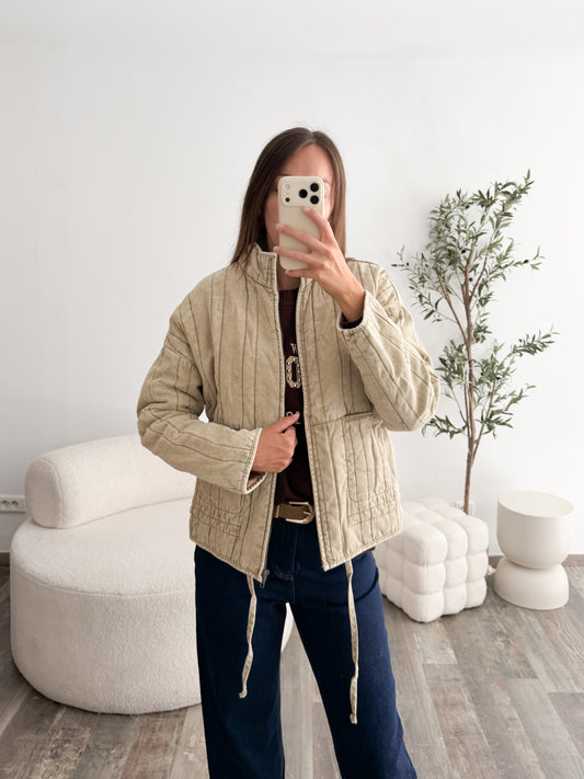 Veste en jean matelassée