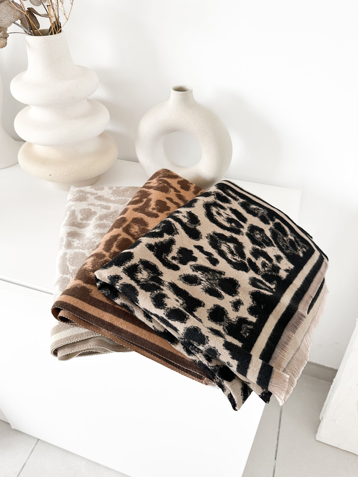 Echarpe léopard (couleur au choix)