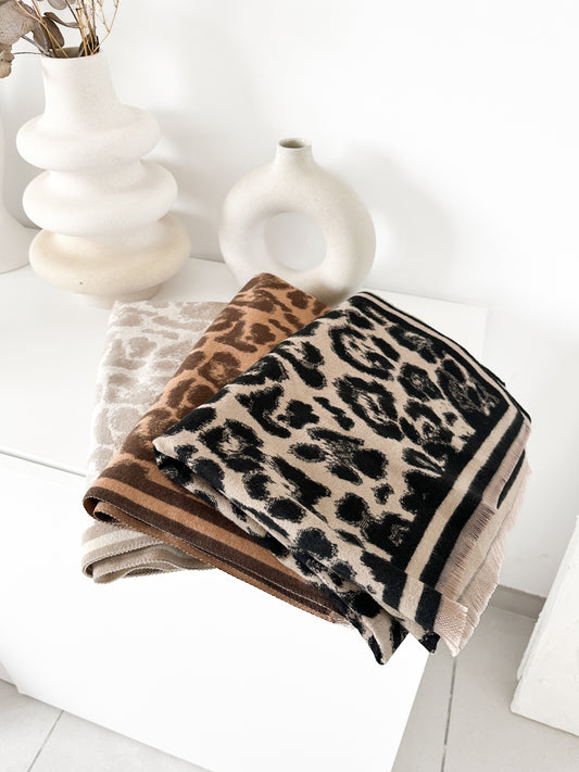 Echarpe léopard (couleur au choix)