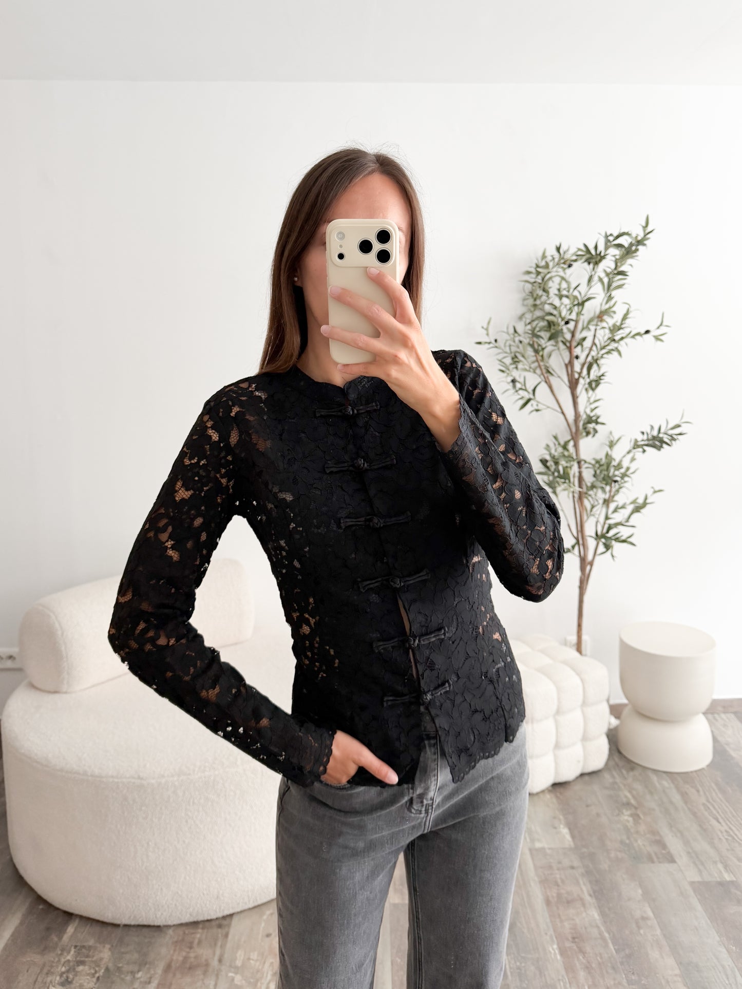 Blouse style asiatique