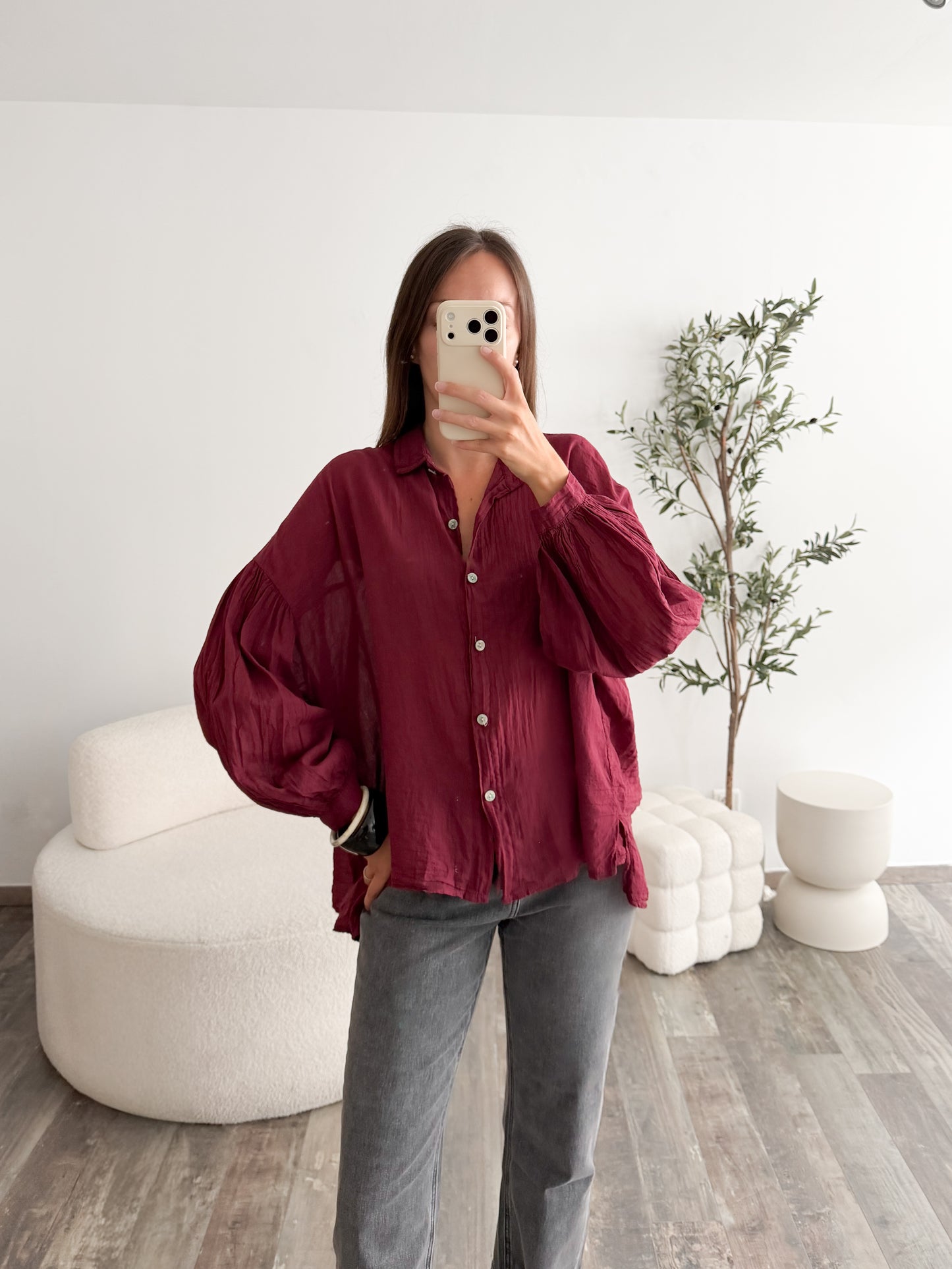 Blouse Céline bordeaux