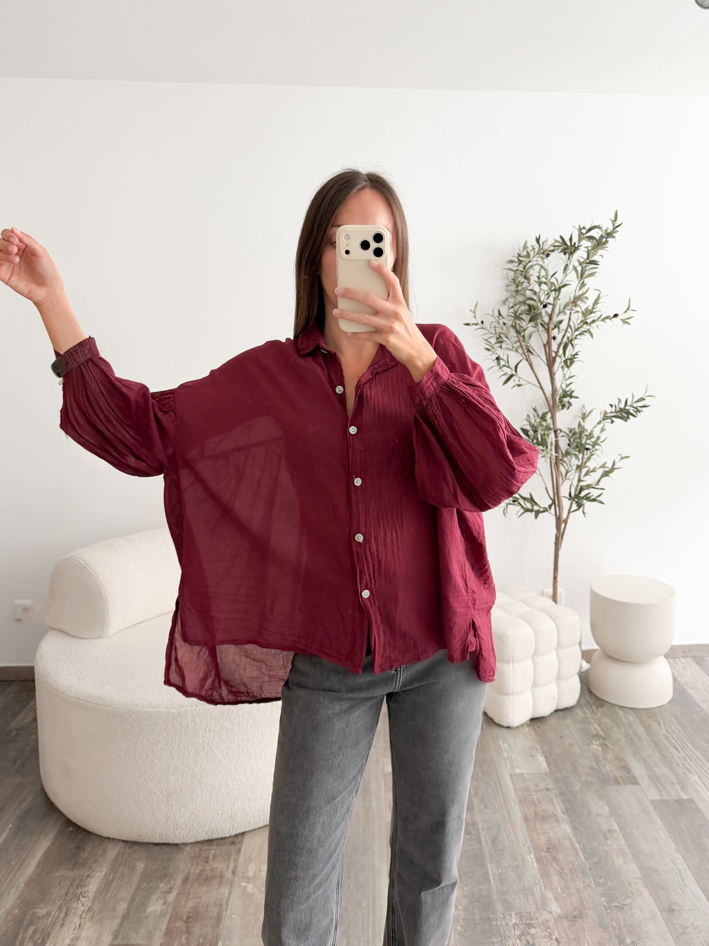 Blouse Céline bordeaux