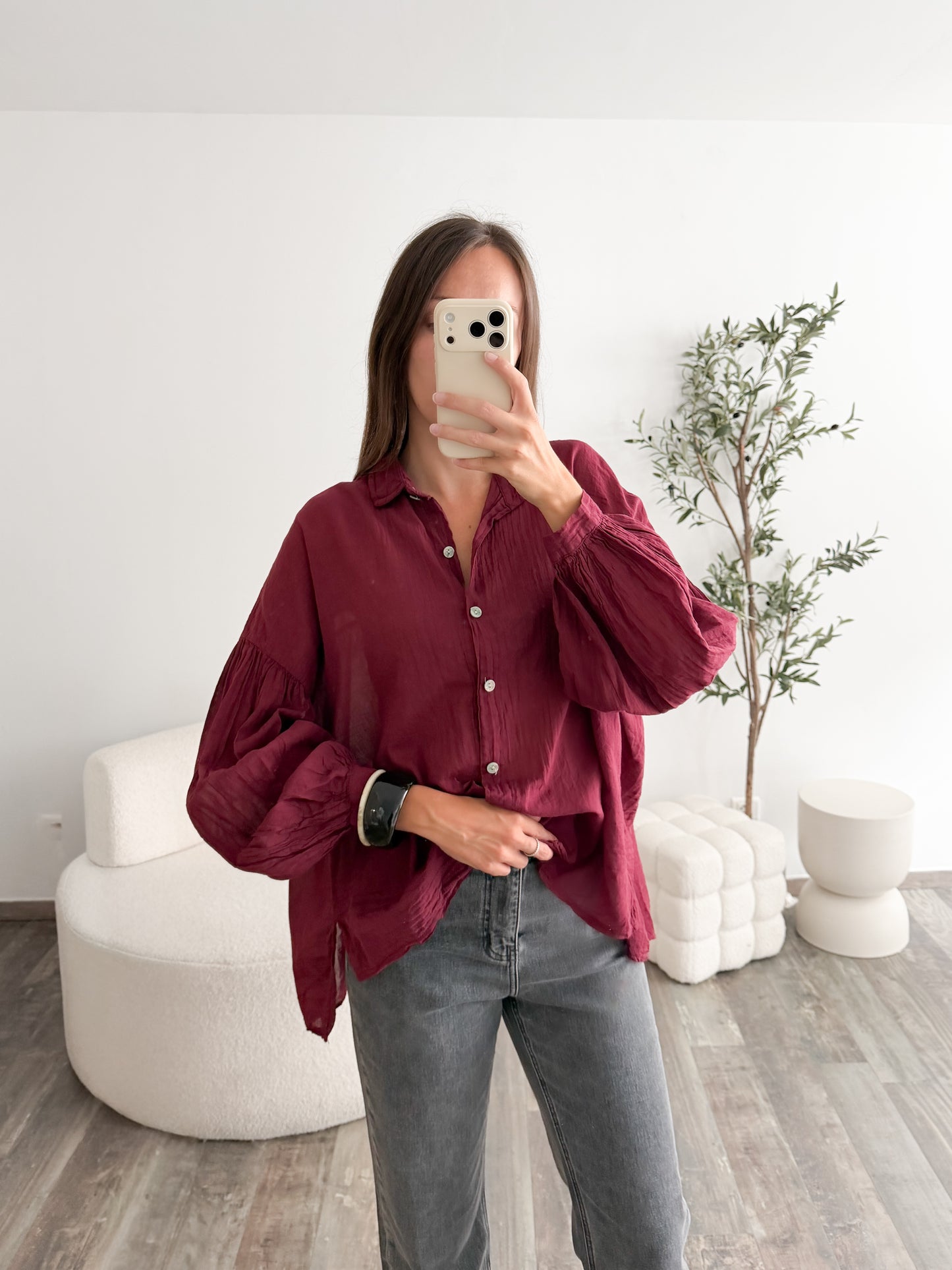 Blouse Céline bordeaux