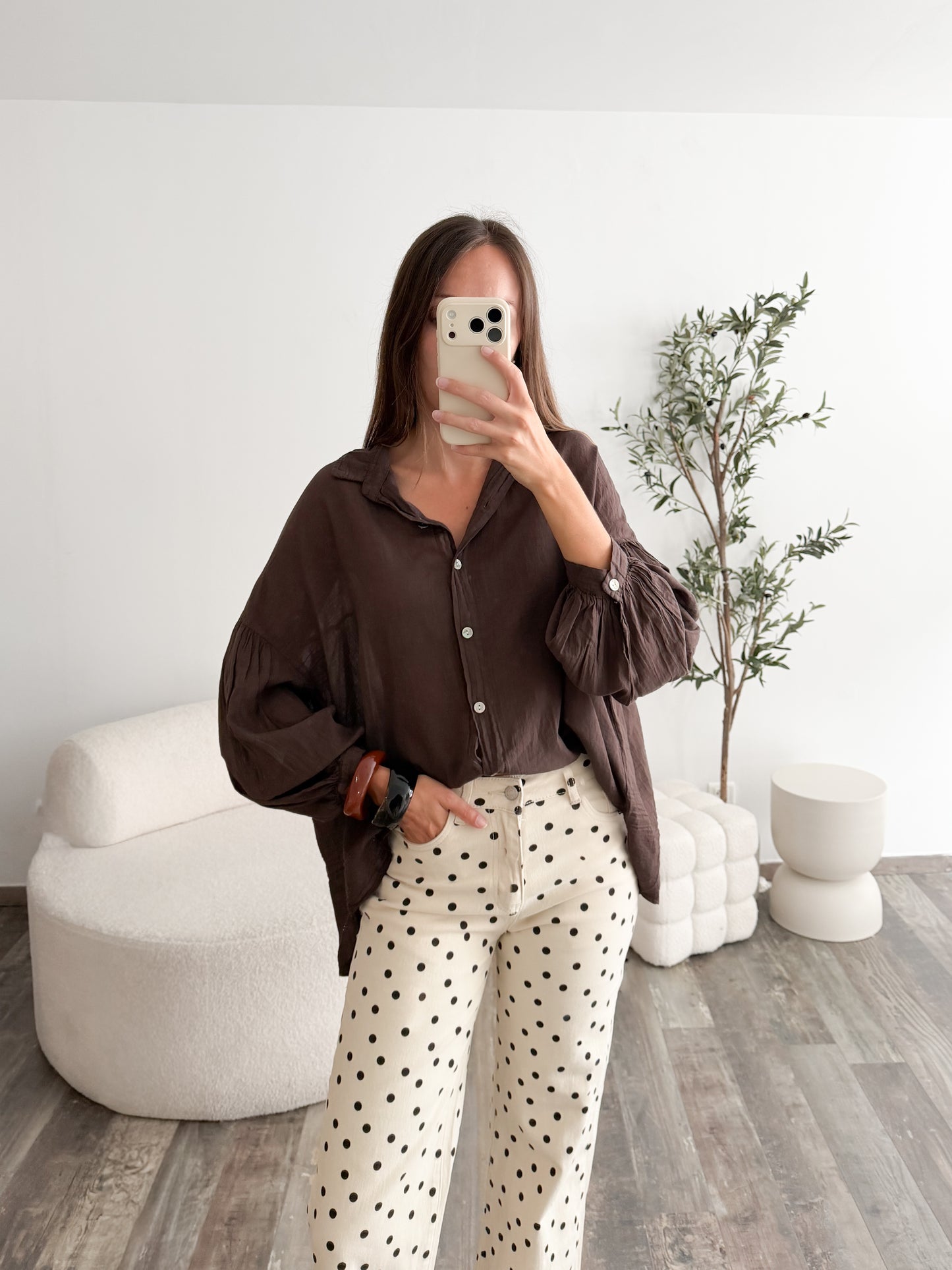 Blouse Céline marron