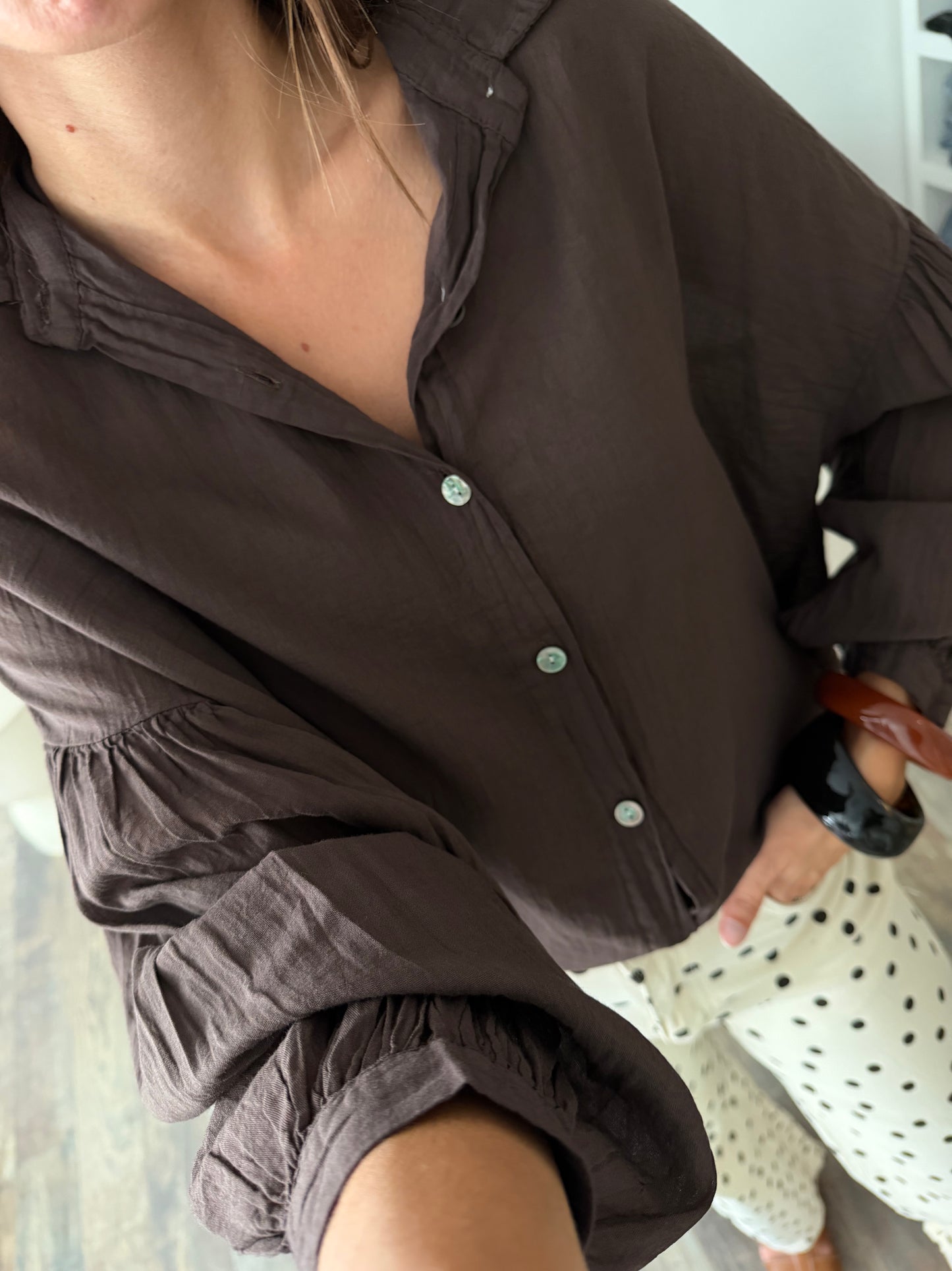 Blouse Céline marron