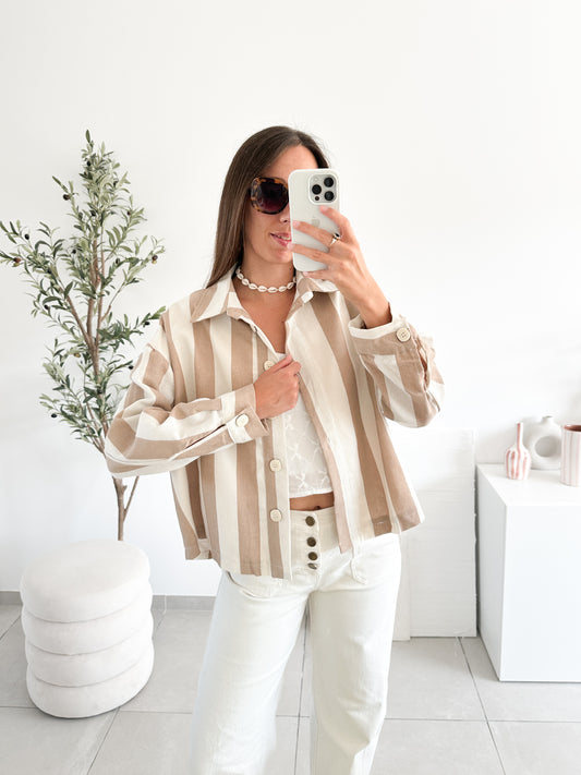 Veste légère rayée