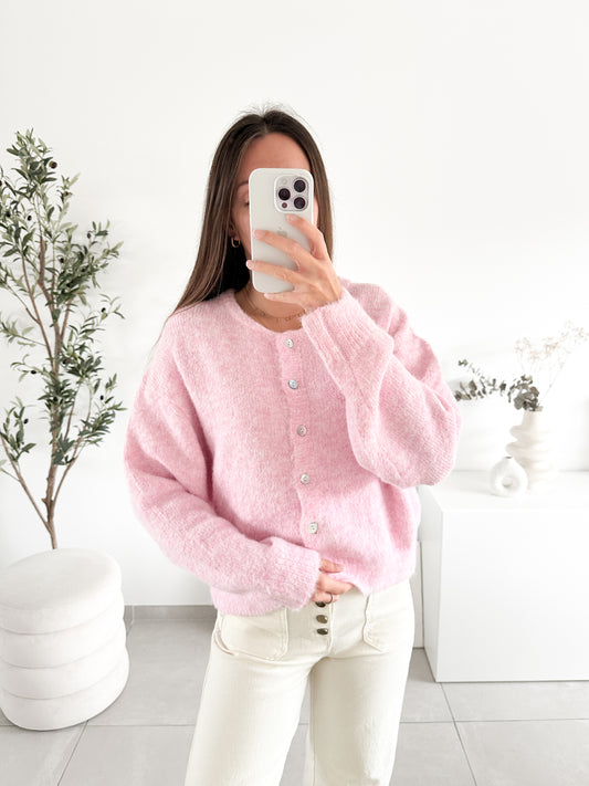 Gilet Yelda rose