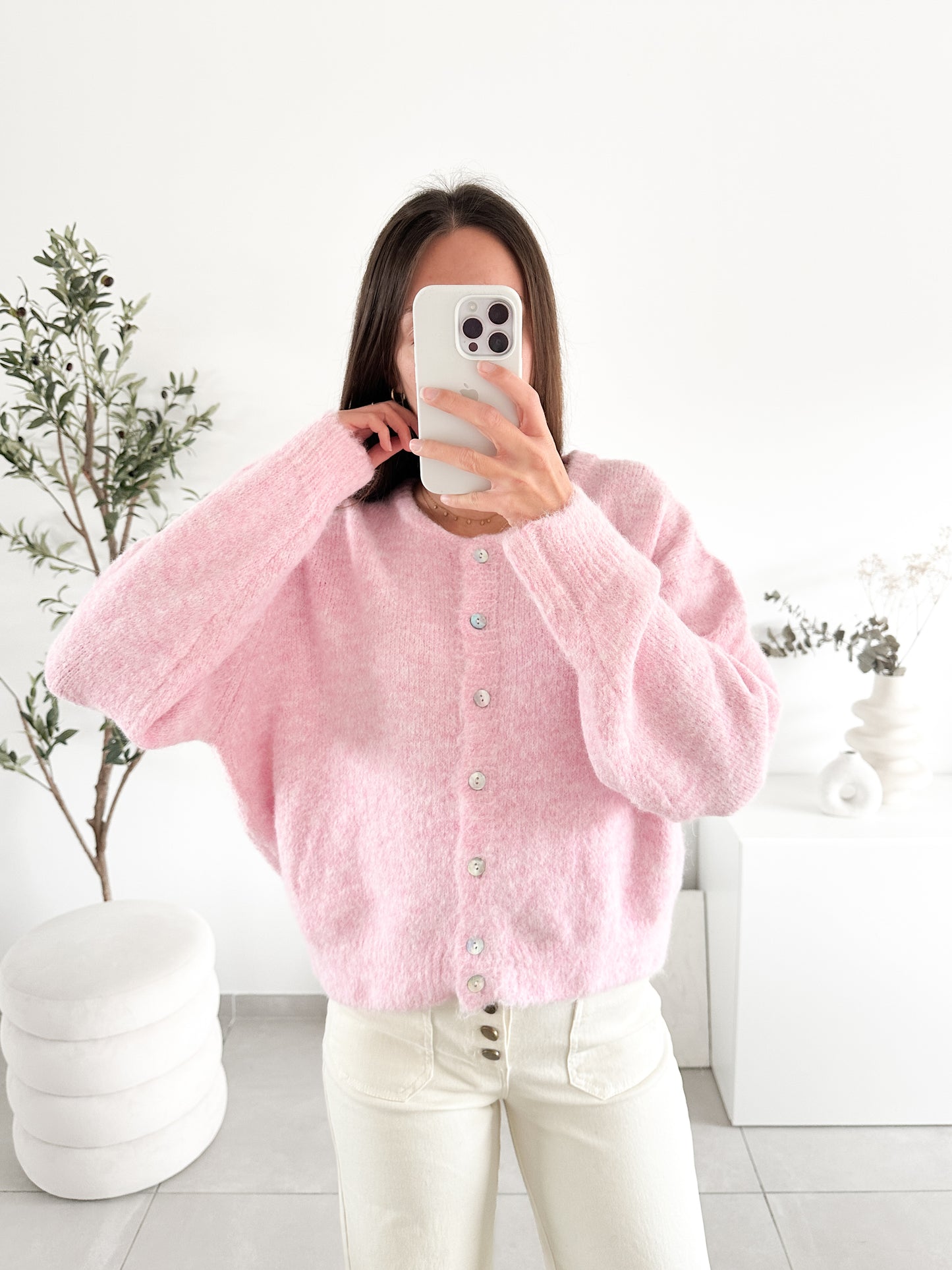 Gilet Yelda rose