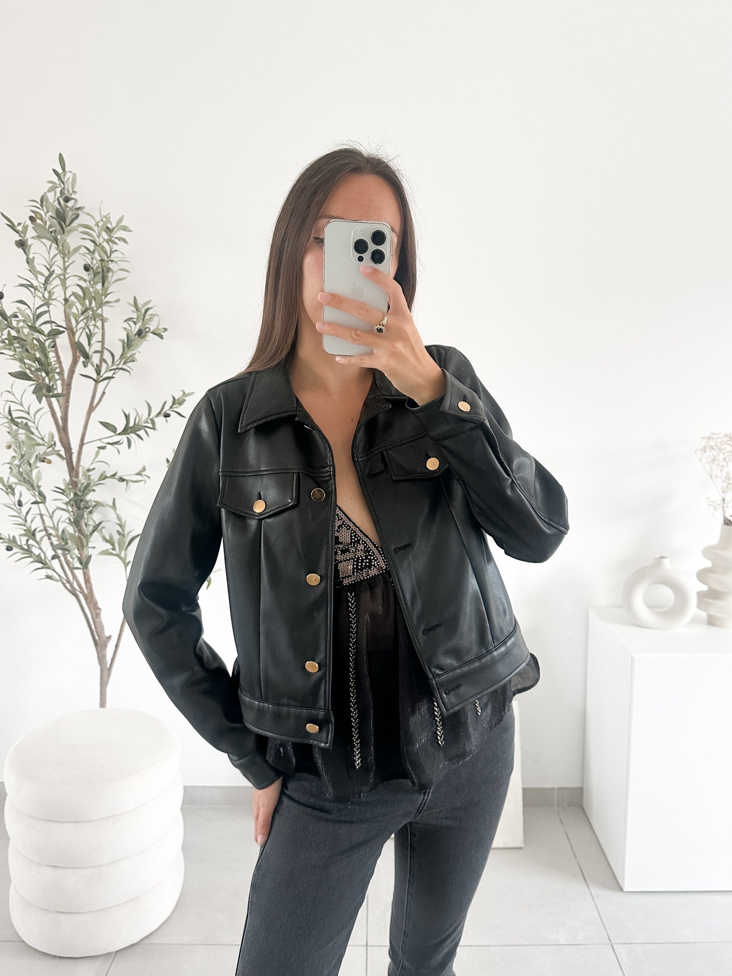 Veste en similicuir Naf Naf