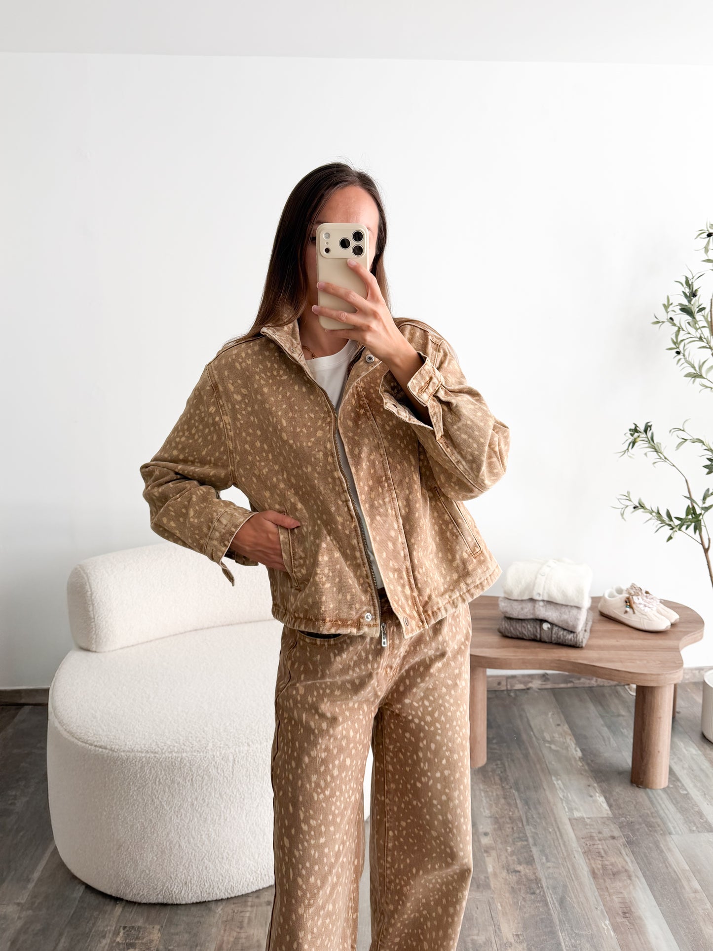 Veste motif biche