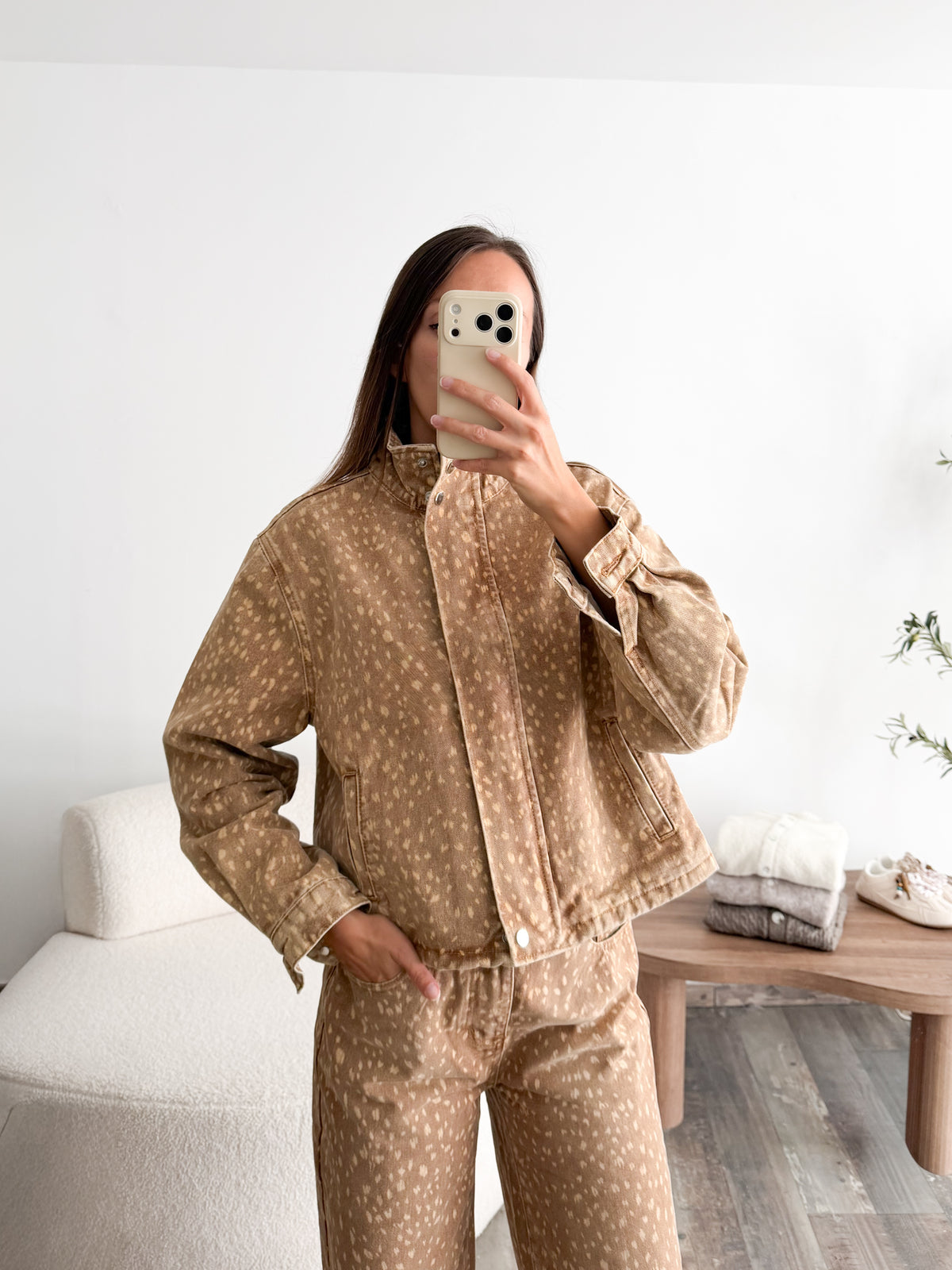 Veste motif biche