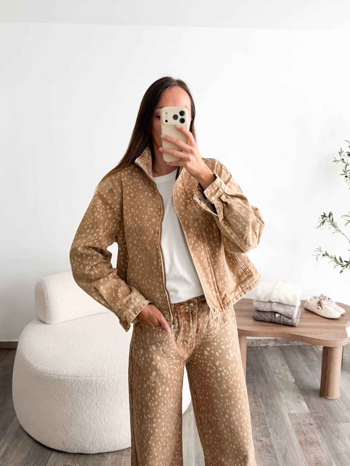 Veste motif biche