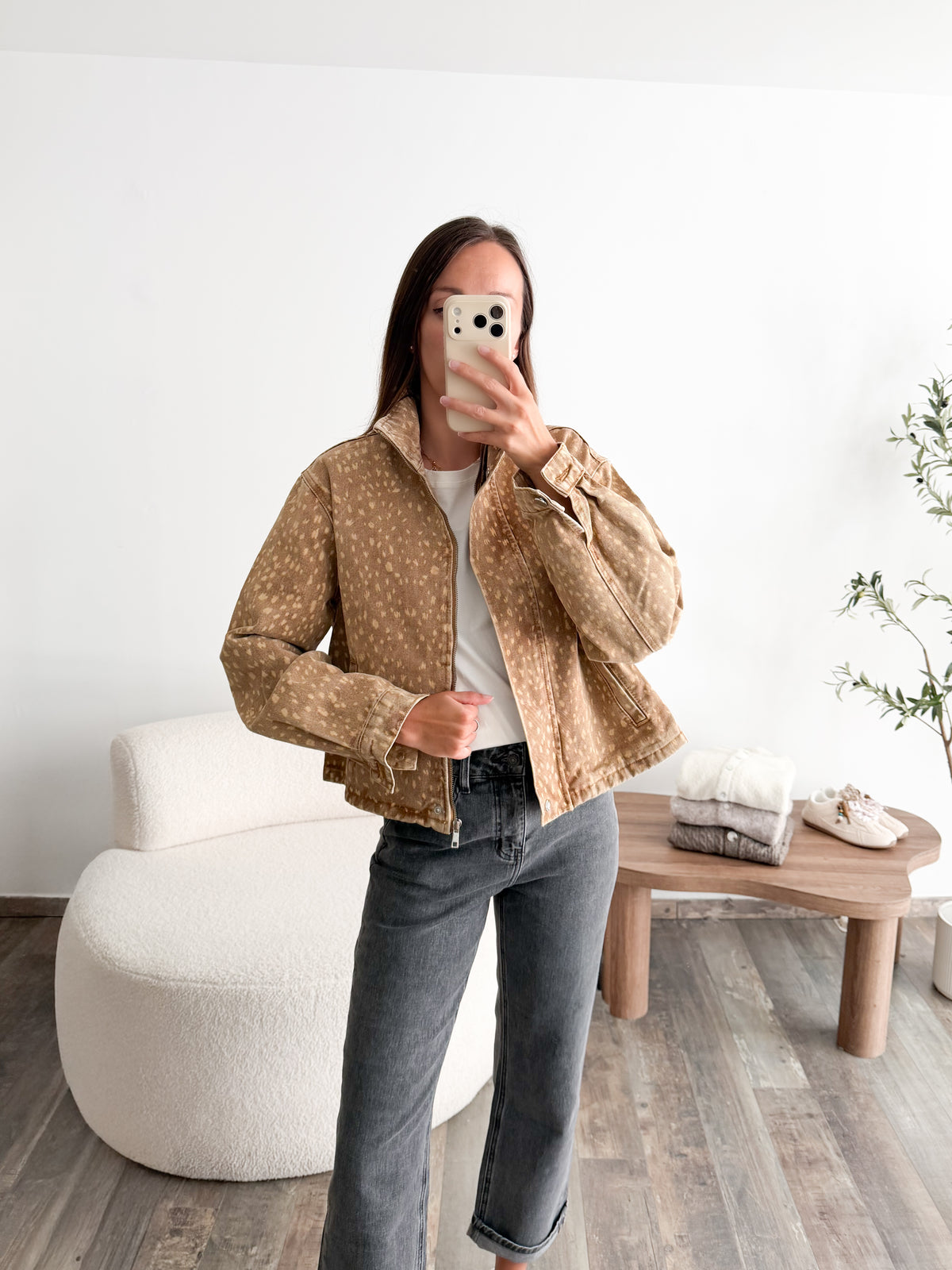 Veste motif biche