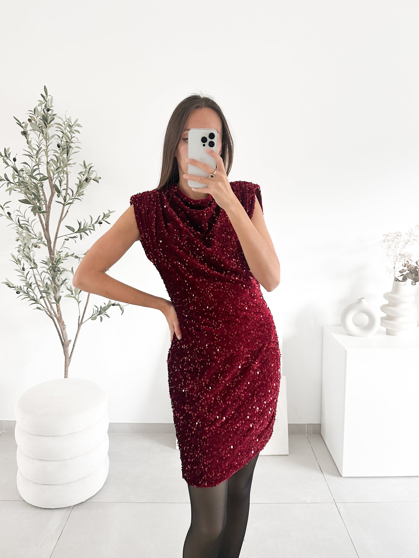 Robe Mélissa bordeau