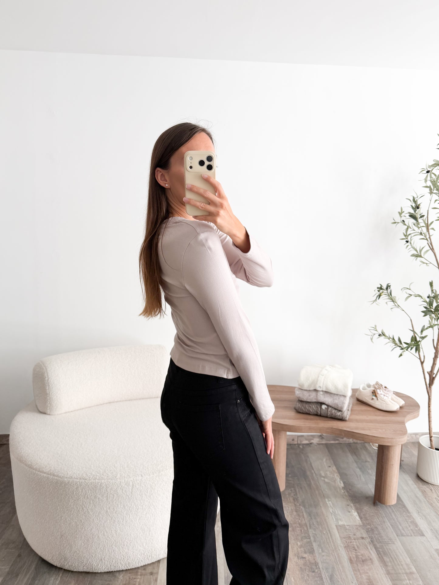 T-shirt basic taupe