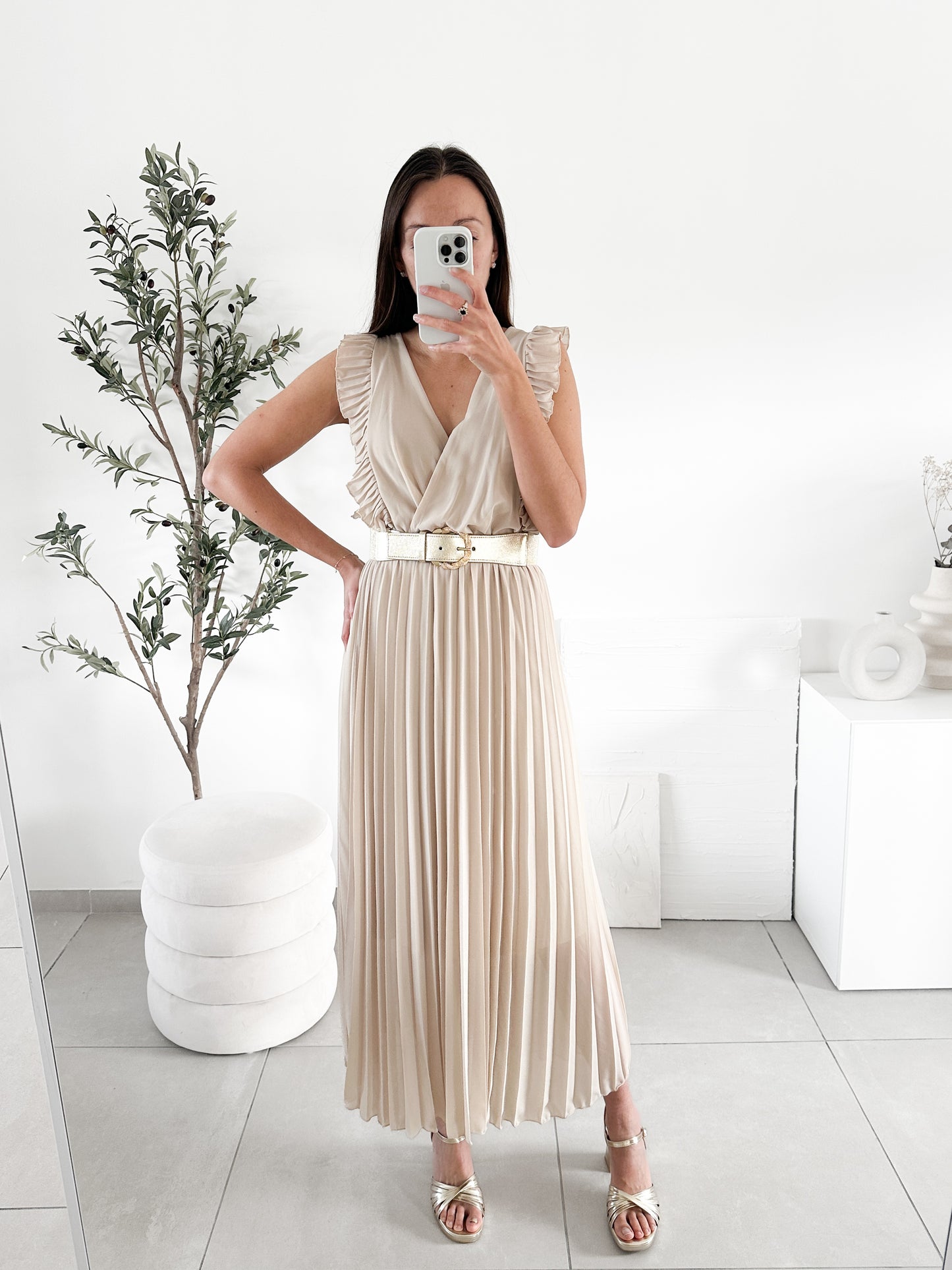 Robe Esmée beige