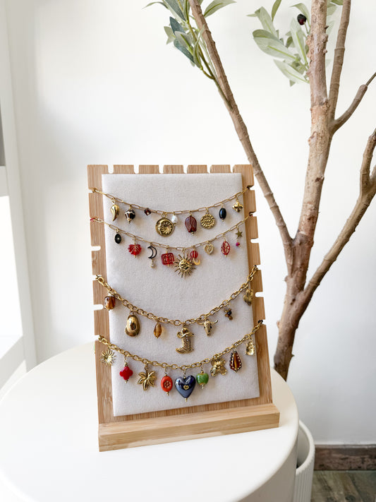 Collier breloques doré
