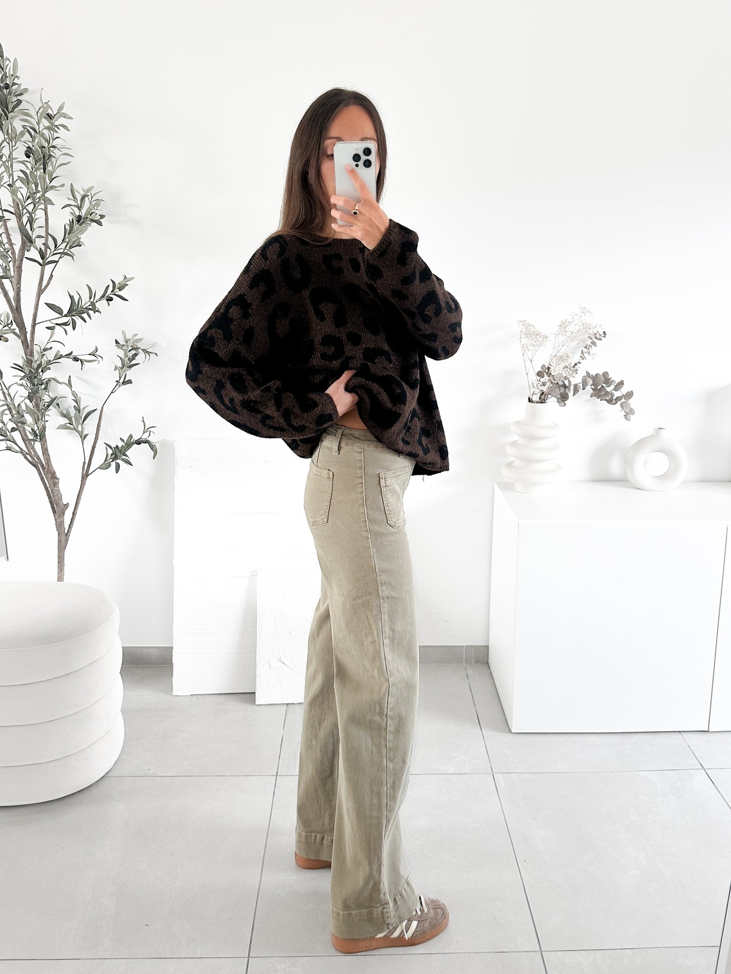 Jean marron wide leg