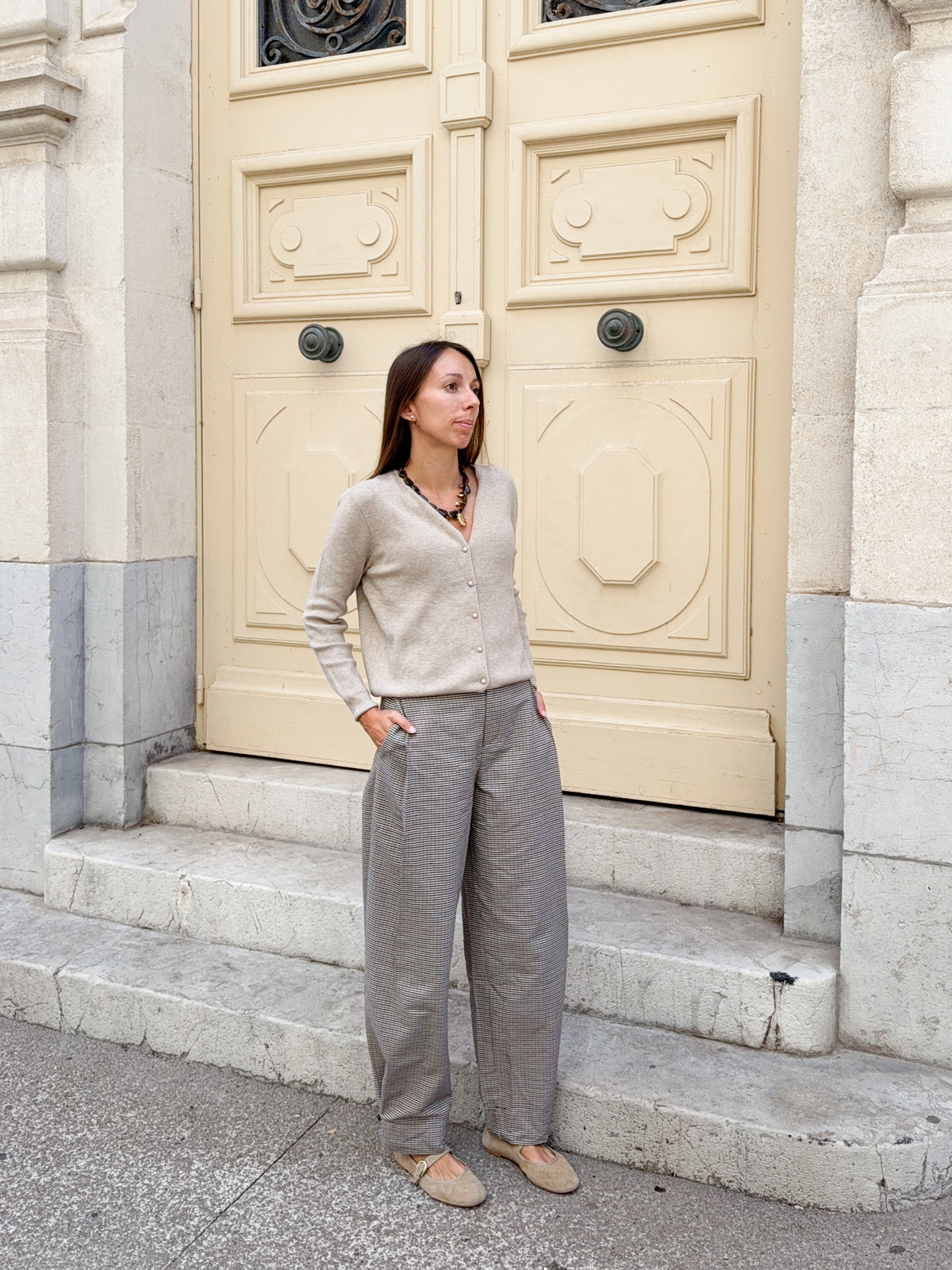 Pantalon à carreaux