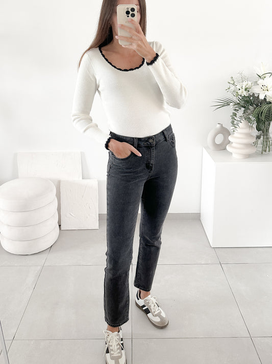 Jean slim parfait gris