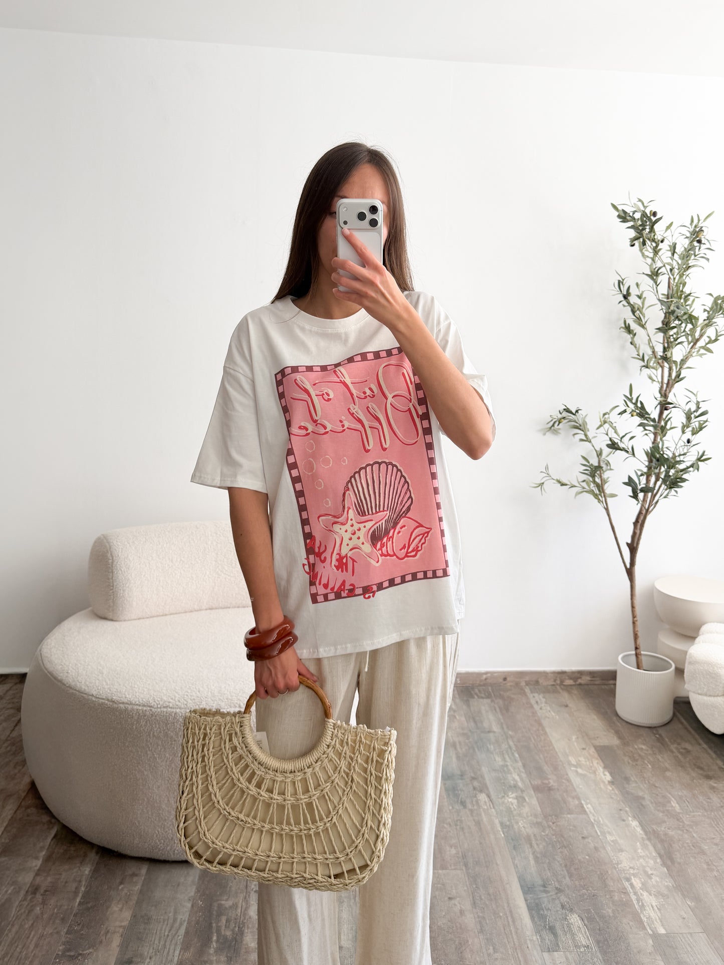 T-shirt imprimé (couleur au choix)