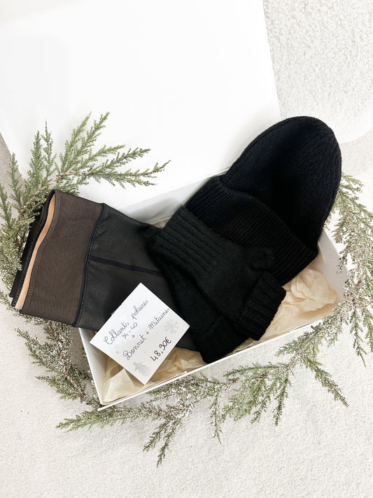 Box collants polaires, bonnet et mitaines