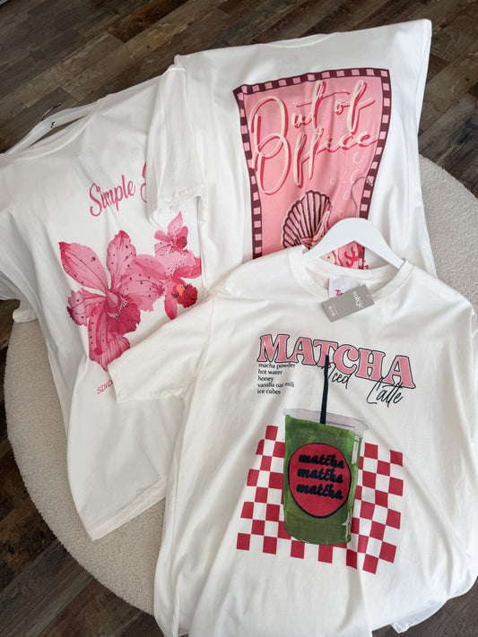 T-shirt imprimé (couleur au choix)