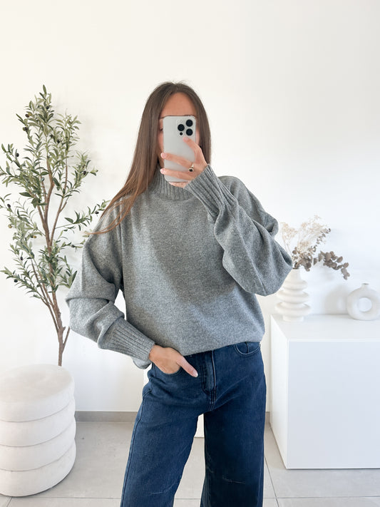 Pull oversize col montant (2 couleur)