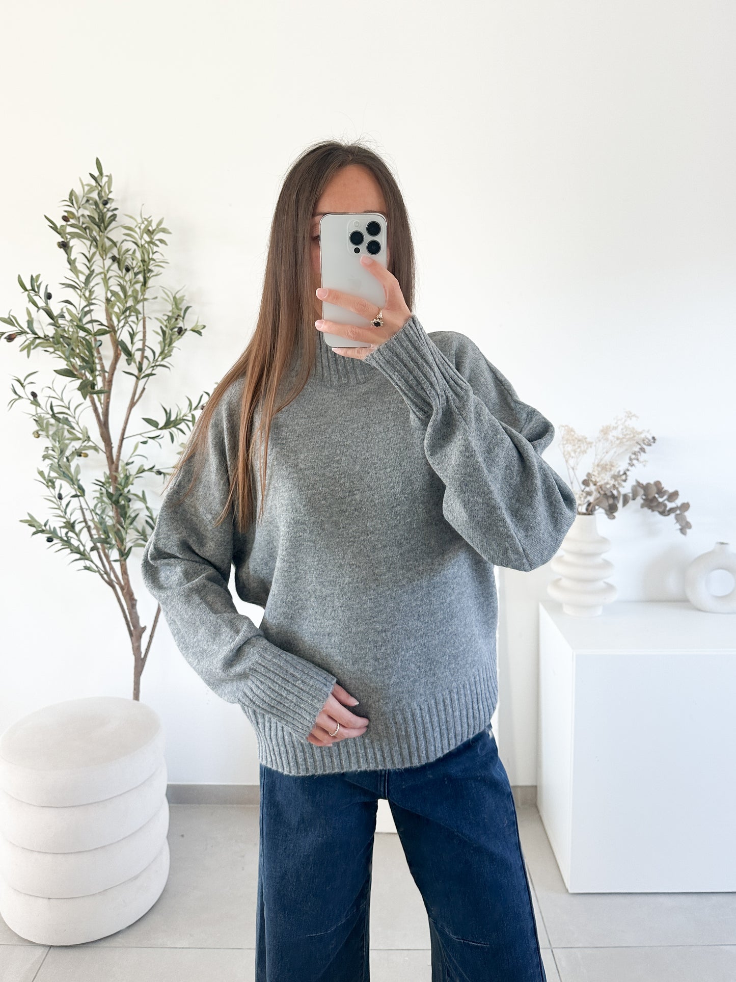 Pull oversize col montant (2 couleur)